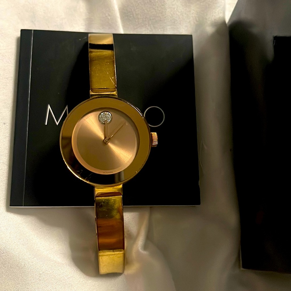 Movado rose gold watch